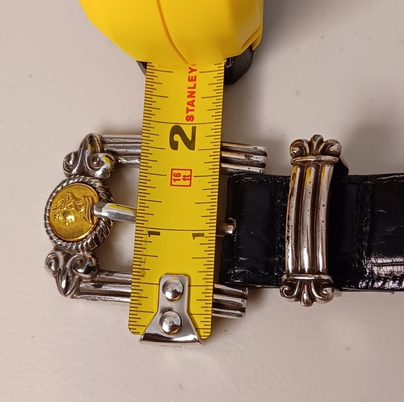 Brighton Museum Collection Brass Buckle Leather Belt - Picture 12 of 13